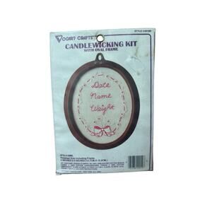 Candle wicking Embroidery Kit With Oval Frame It’s A Girl Vogart Crafts 2019K